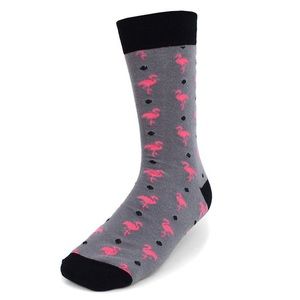 Crew Socks -Flamingo -GR/PK- NWT